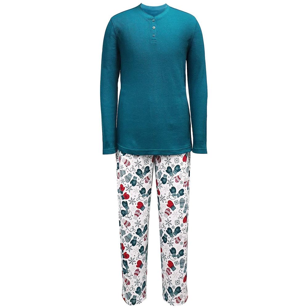 Family Pajamas Matching Mens Mitten Print Pajama Set,Small